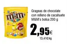 FROIZ M&m's - grageas de chocolate con relleno de cacahuete oferta