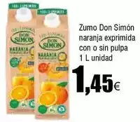 FROIZ Don simón - zumo naranja exprimida con o sin pulpa oferta