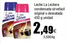FROIZ La lechera - leche condensada sirvefácil original o desnatada oferta
