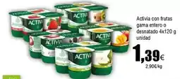 FROIZ Danone - activia con frutas gama entero o desnatado oferta