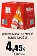 FROIZ Mahou - cerveza 5 estrellas botella oferta