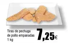 FROIZ Tiras de pechuga de pollo empanadas oferta