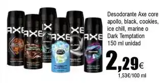 FROIZ Axe - desodorante core apollo oferta