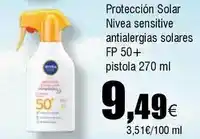 FROIZ Nivea - protección solar sensitive antialergais solares oferta