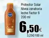 FROIZ Nivea - protector solar zanahoria leche factor 6 oferta