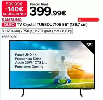 Costco Samsung - qled tv tu55du7105 oferta