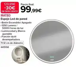Costco Lumens - espejo led de pared oferta