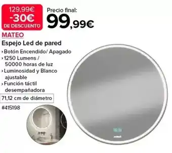 Costco Lumens - espejo led de pared oferta