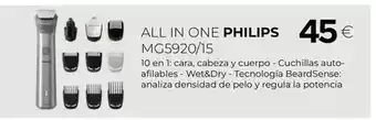 Tien 21 Philips - all in one mg5920/15 oferta