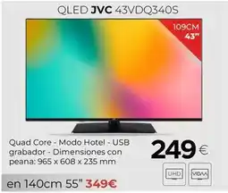 Tien 21 Jvc - qled 43vdq340s oferta