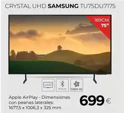 Tien 21 Crystal - airplay - dimensiones con peanas laterales oferta