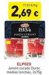 Hiperber Elpozo - jamon curado duroc medias lonchas oferta