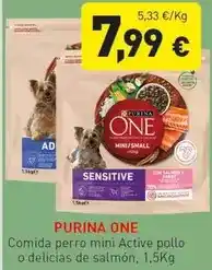 Hiperber Purina one - comida perro mini active pollo o delicias de salmon oferta