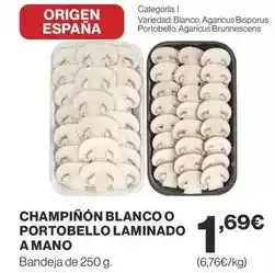 Supercor Blanco - champiñón o portobello laminado oferta