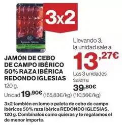 Supercor Iglesias - jamón de cebo de campo ibérico 50% raza ibérica redondo oferta