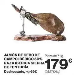 Supercor Tentudia - jamón de cebo de campo ibérico 50% raza ibérica sierra de tentudía oferta