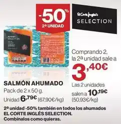 Supercor El corte inglés - salmón ahumado oferta