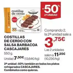 Supercor Cascajares - costillas de cerdo con salsa barbacoa oferta