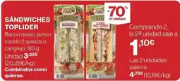 Supercor Toplider - sándwiches oferta