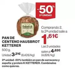 Supercor Ketterer - pan de centeno hausbrot oferta