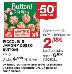 Supercor Buitoni - piccolinis jamon y queso oferta