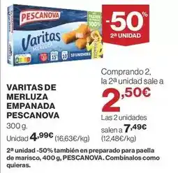 Supercor Pescanova - varitas de merluza empanada oferta