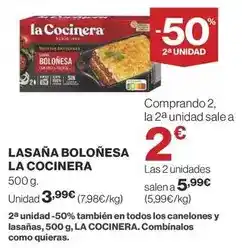 Supercor La cocinera - lasana bolonesa oferta
