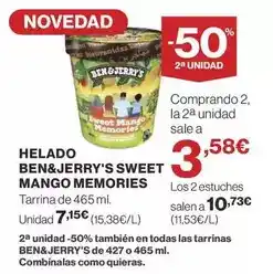 Supercor Mango - helado ben&jerry's sweet mango memories oferta