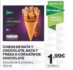 Supercor Conos de nata y chocolate, nata y fresa o corazon de chocolate oferta