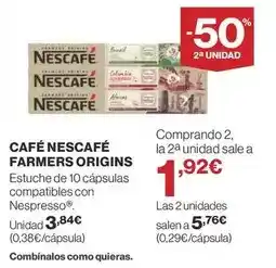 Supercor Nescafé - cafe farmers origins oferta