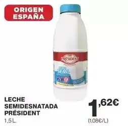 Supercor Président - leche semidesnatada oferta