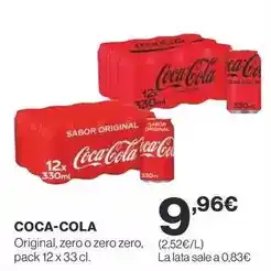 Supercor Coca-cola - original, zero o zero zero oferta