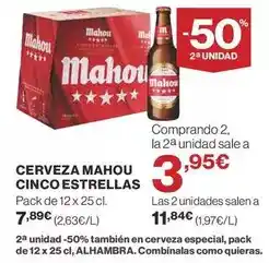 Supercor Mahou - cerveza cinco estrellas oferta