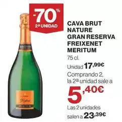 Supercor Freixenet - cava brut nature gran reserva meritum oferta