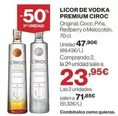 Supercor Ciroc - licor de vodka premium oferta