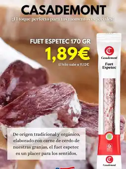 Sangüi Casademont - fuet espetec oferta