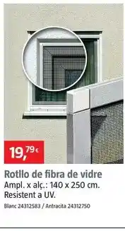 Bauhaus Rollo de fibra de vidrio oferta