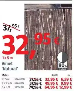 Bauhaus Mimbre 'natural' oferta