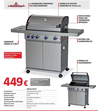 Bauhaus Grillstar - atlanta 450 ii oferta