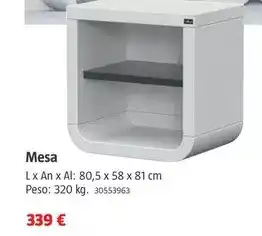 Bauhaus Serie 'belem ii' mesa oferta