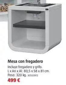Bauhaus Serie 'belem ii' mesa con fregadero oferta
