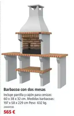 Bauhaus Serie 'silves' barbacoa con dos mesas oferta
