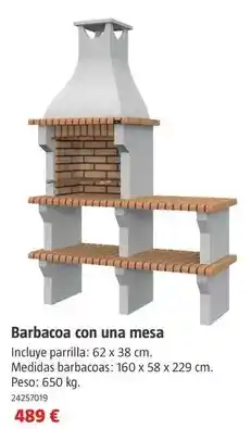 Bauhaus Serie 'silves' barbacoa con una mesa oferta