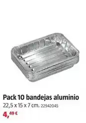 Bauhaus Pack 10 bandejas aluminio oferta