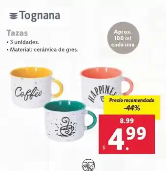 Lidl Tognana - tazas oferta