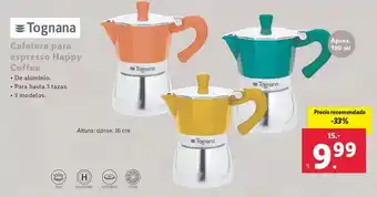Lidl Tognana - cafetera para espresso happy coffee oferta