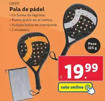 Lidl Crivit - pala de pádel oferta