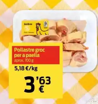 bonÀrea Pollastre groc per a paella oferta