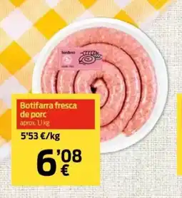 bonÀrea Botifarra fresca de porc oferta