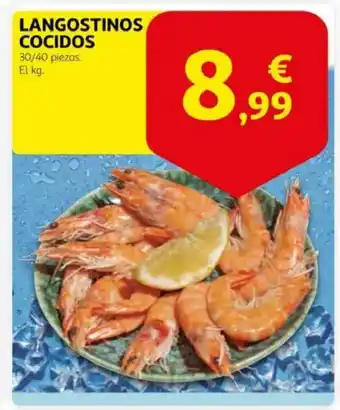 Alcampo supermercado Langostinos cocidos oferta